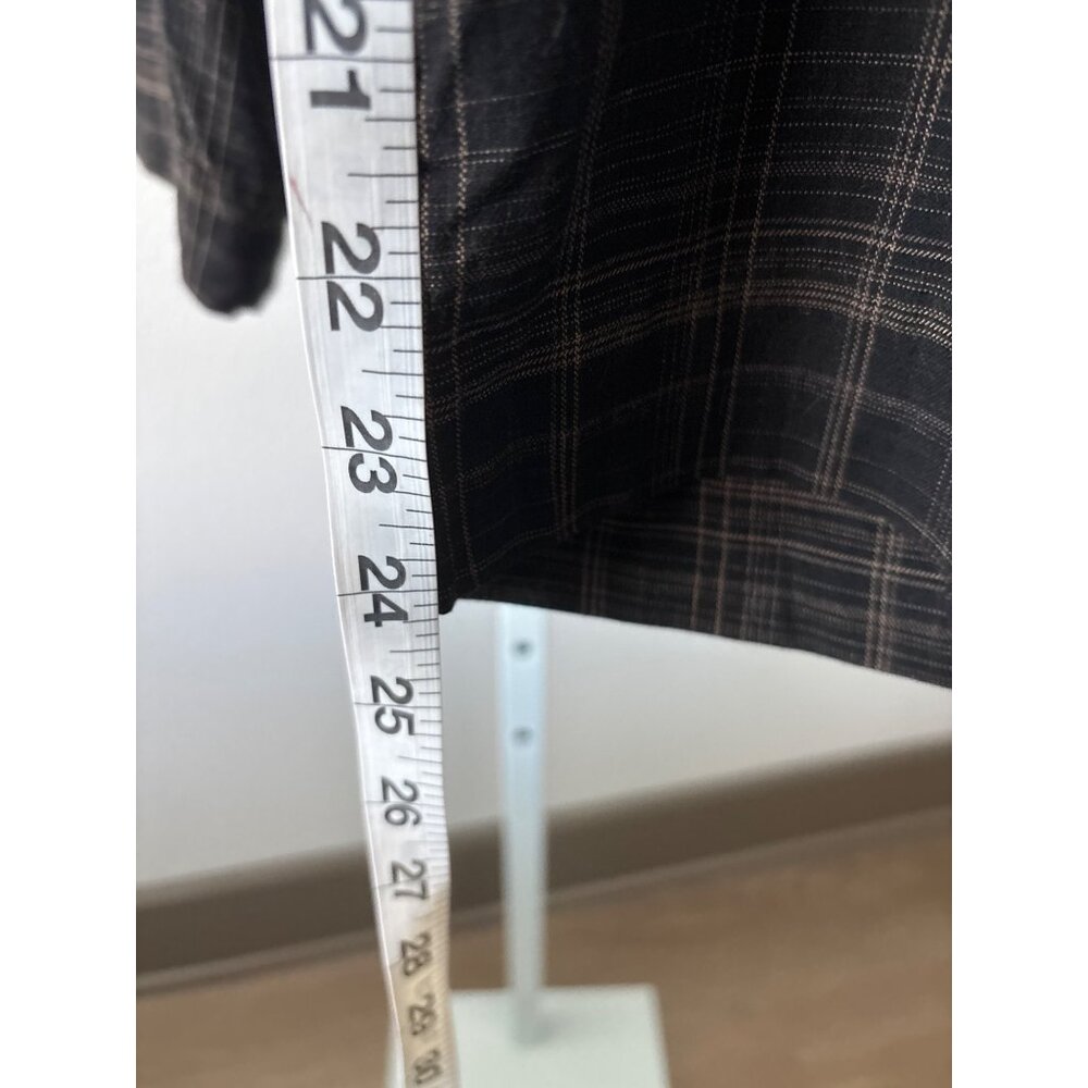 Vince Pants Sz L Quiet Luxury Plaid Viscose Brown Relaxed Trousers Pockets Comfy - Picture 9 of 16